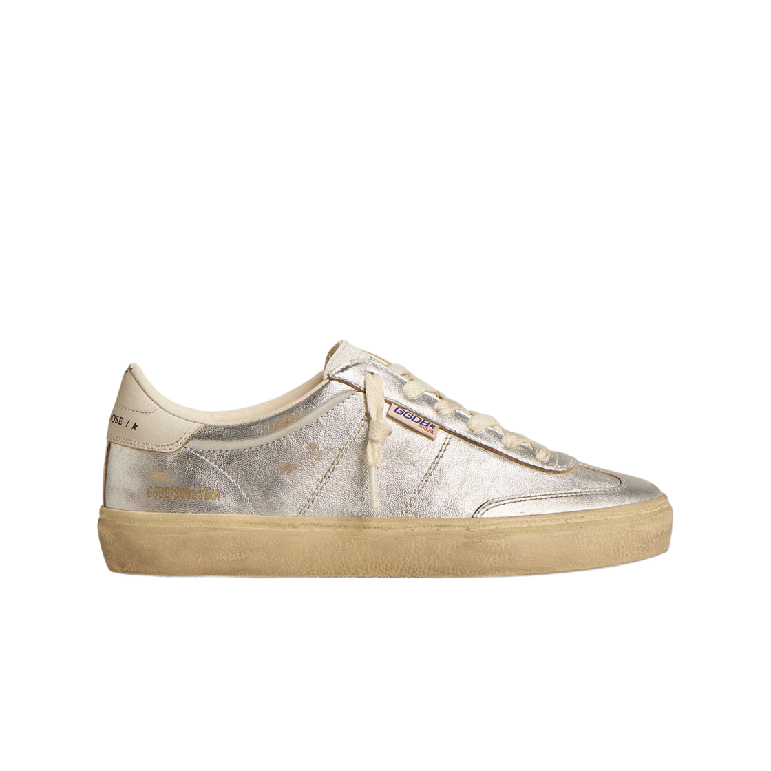 (W) 골든구스 소울 스타 화이트 레더 힐 탭 스니커즈 실버((W) Golden Goose Soul Star White Leather Heel Tab Sneakers Silver) - 1