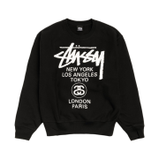 Stussy World Tour Crew Black 2025