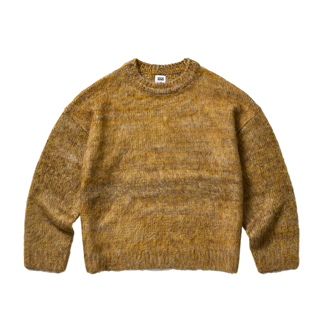 HF25CKN004YL HIGHTIDE FRANKIE Brushed Multi Gradient Crew Knit Yellow