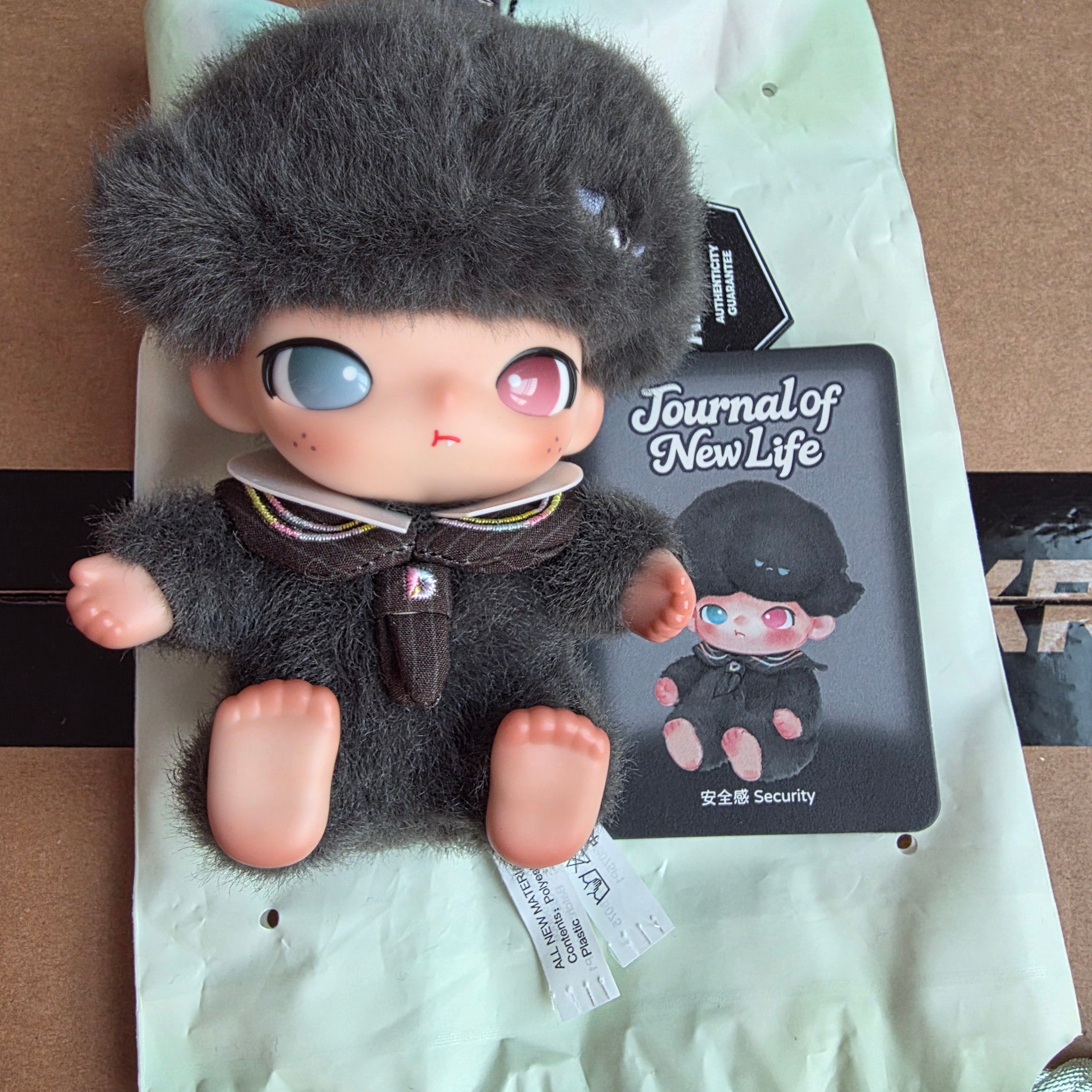 Pop Mart Dimoo Journal Of New Life Series Vinyl Plush Pendant Security (Opened Case) 착용 스타일 - 1