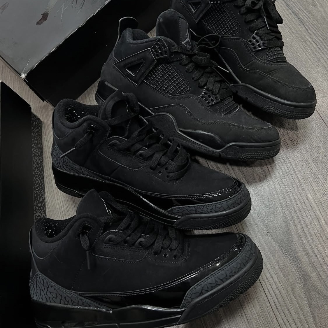 Jordan 3 Retro Black Cat 2025, Jordan 4 Retro Black Cat 2025 착용 스타일