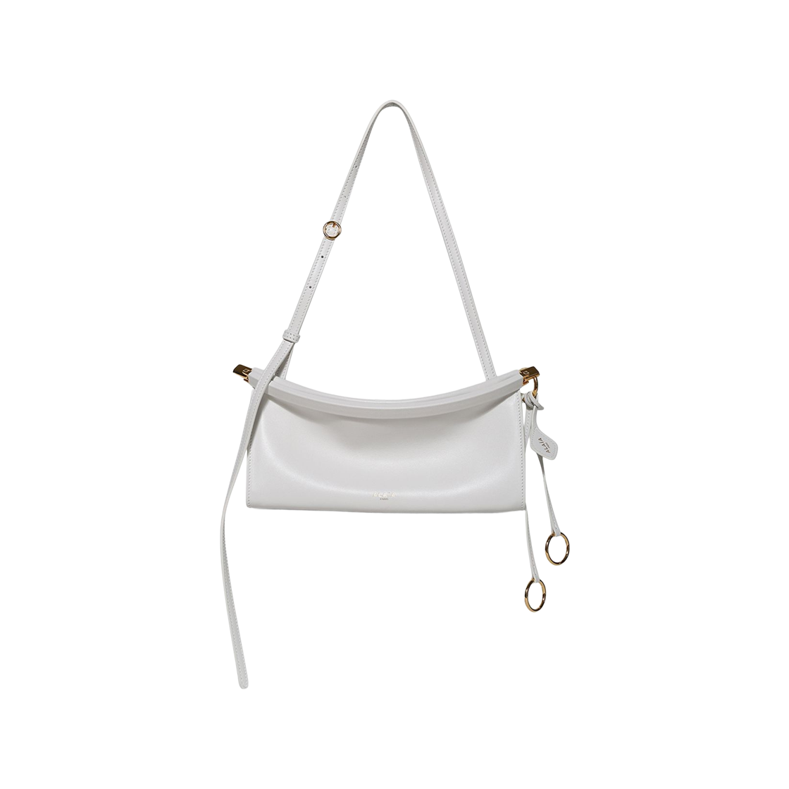AA1S01426CA332-010 Alaia Le Click East West Small Bag in Leather White