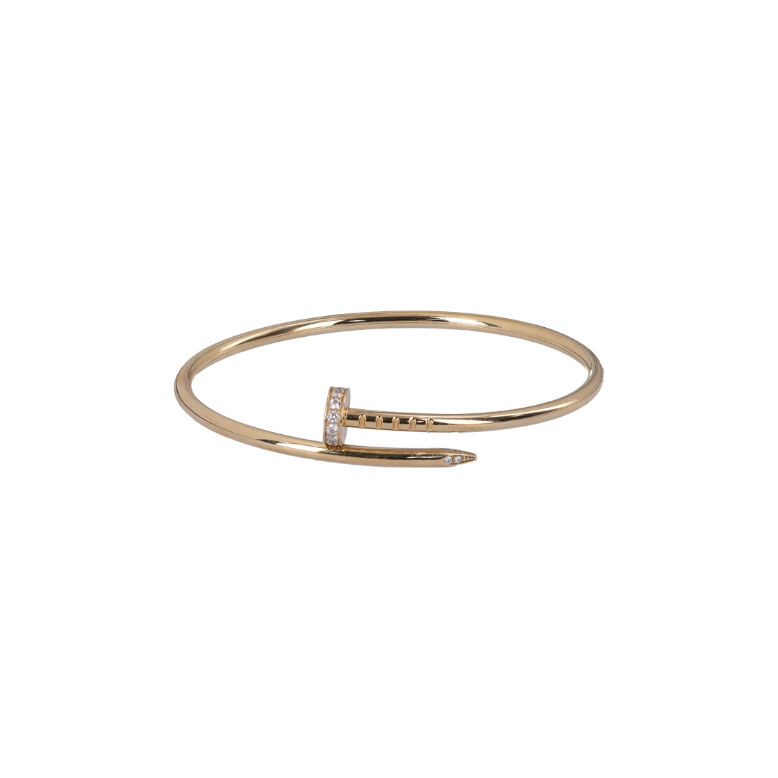 ITITWWNGOFTP Cartier Juste un Clou Small Bracelet in 18K Yellow Gold with Diamonds