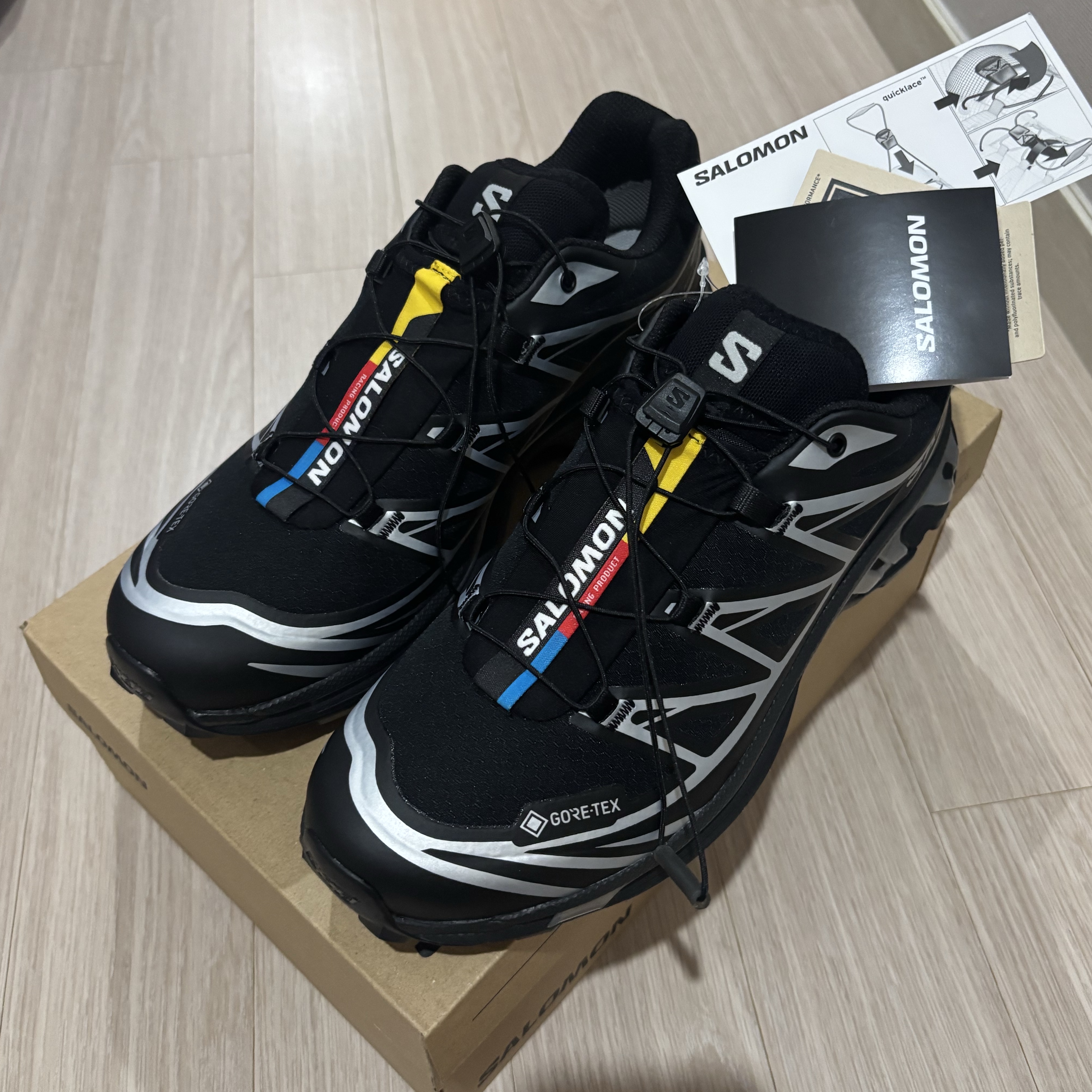 Salomon XT-6 GTX Black Silver 착용 스타일