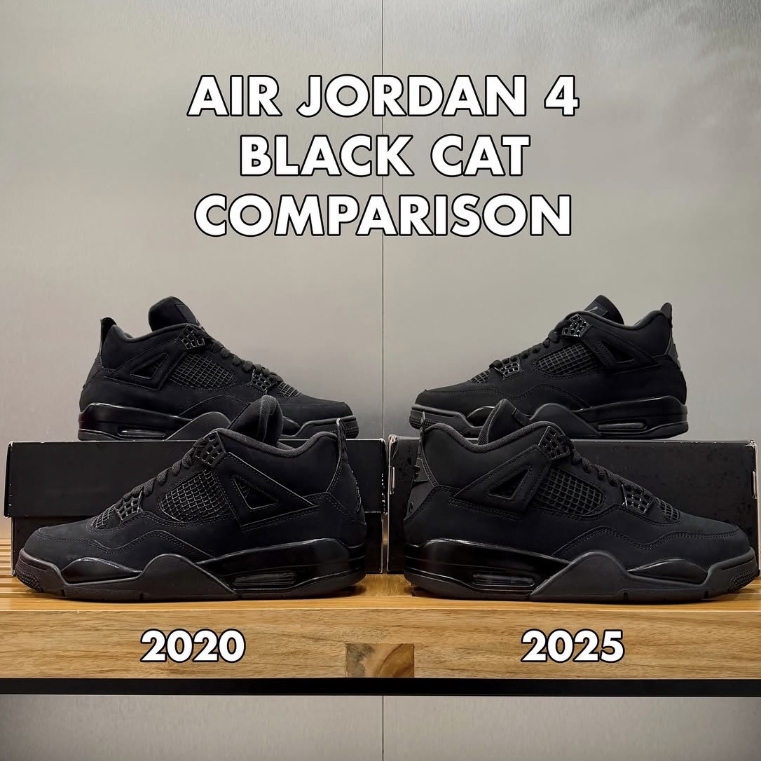 Jordan 4 Retro Black Cat 2025, Jordan 4 Retro Black Cat 2020 착용 스타일 - 1