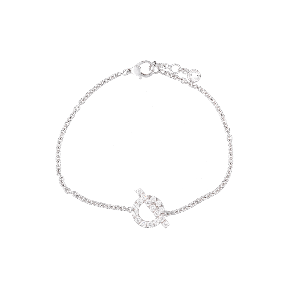 ITKW5K77QF9B Hermes H219410B Pinceau Bracelet in 18K White Gold with Diamonds