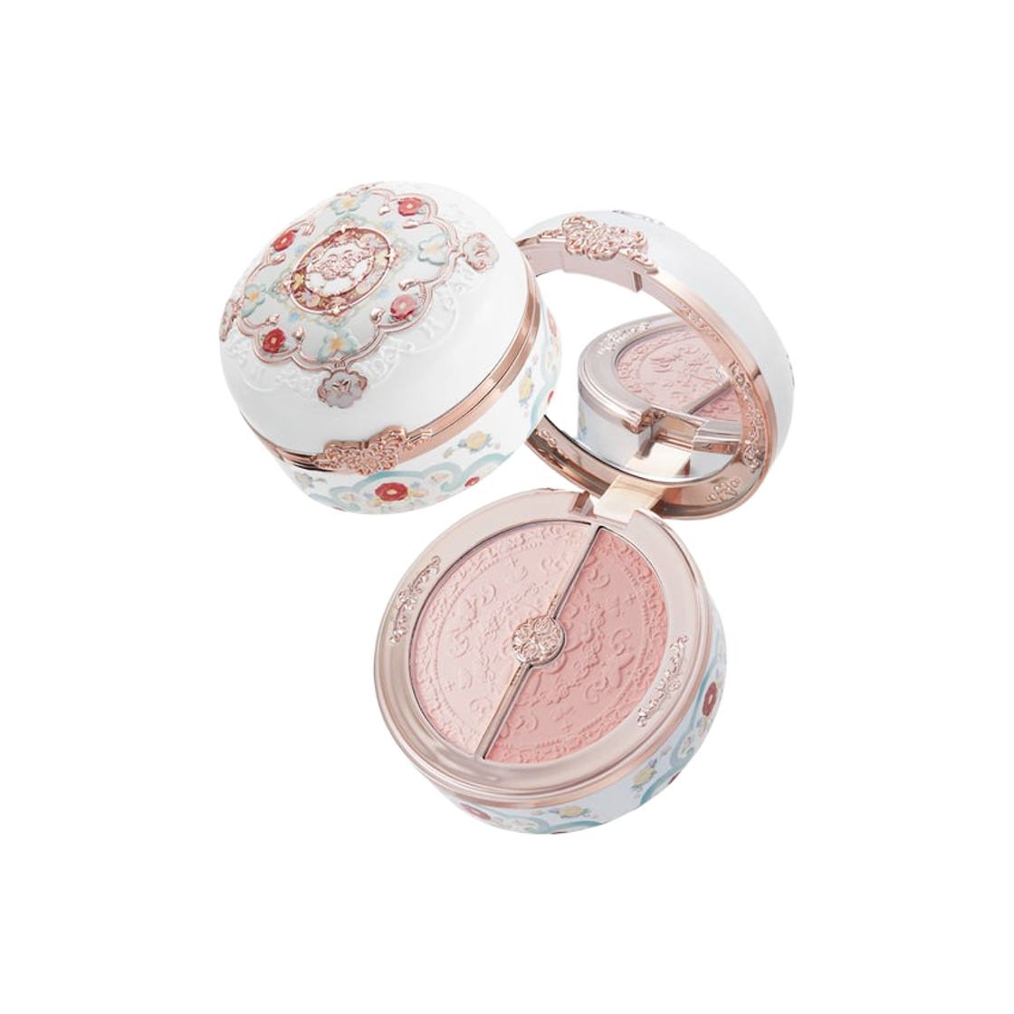 - Flower Knows Butterfly Cloud Collar Rouge Box Highlighting & Blush Duo Powder 01 Rouge Snow