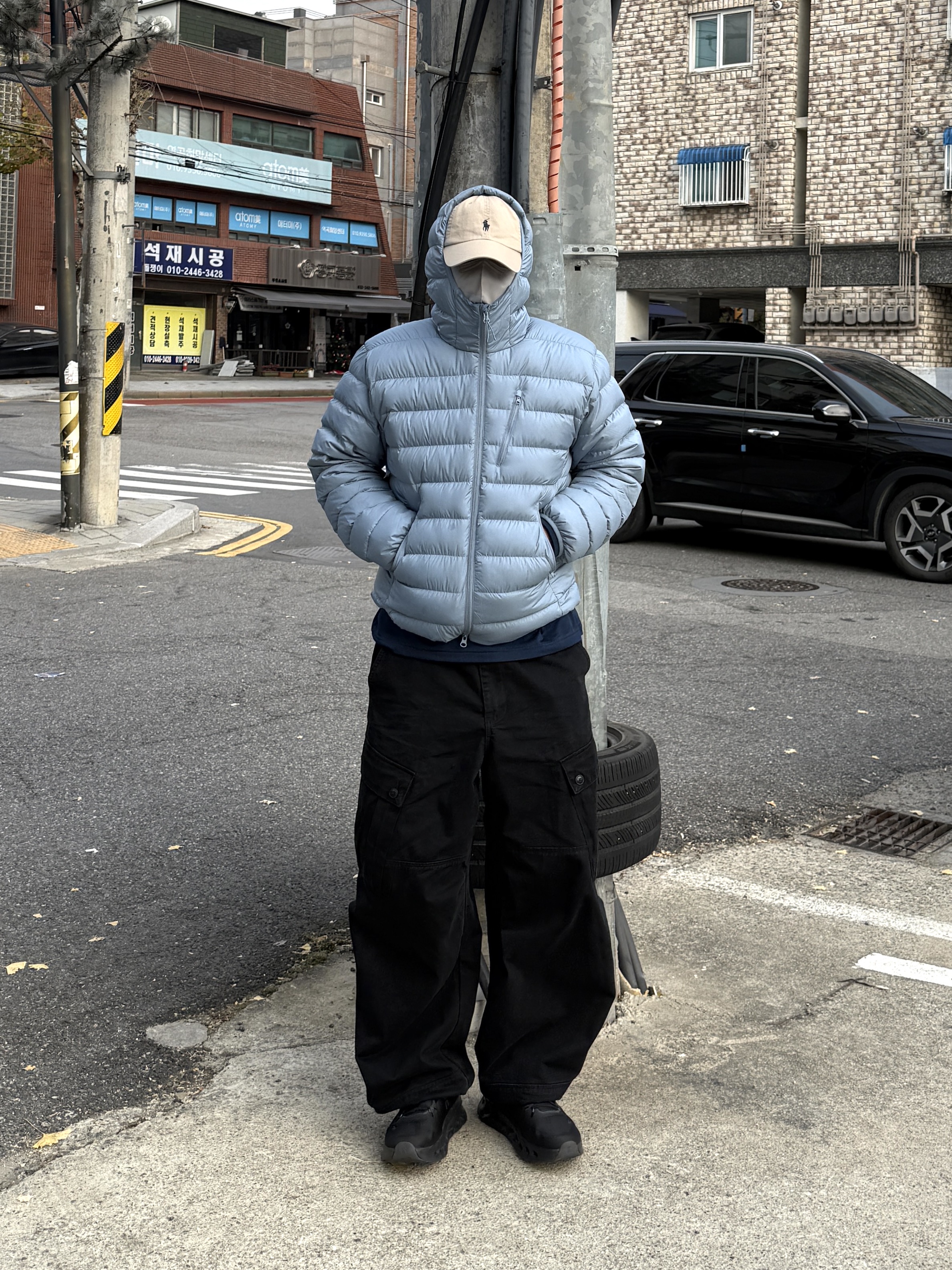 Musinsa Standard City Leisure Hooded Light Down Jacket Moon Blue, [20% 적립] Polo Ralph Lauren Cotton Chino Baseball Cap Nubuck Relay Blue - 25SS 착용 스타일 - 1