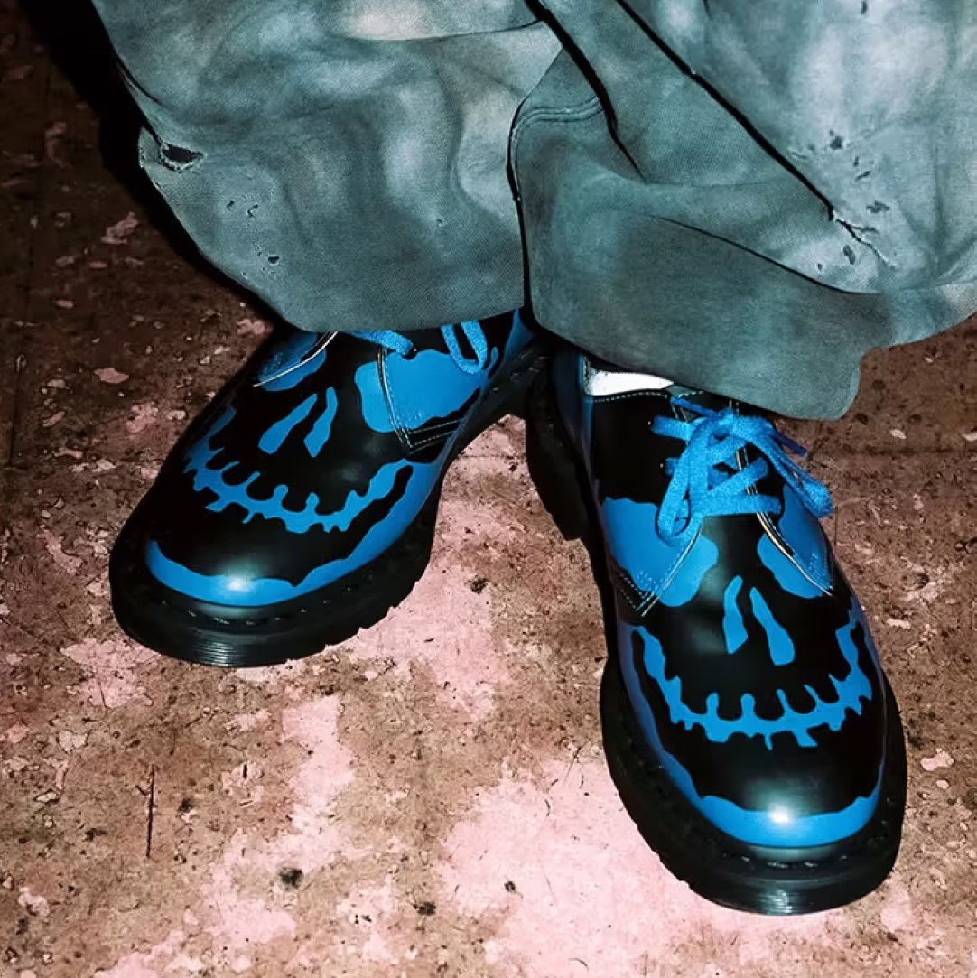 Dr. Martens x Supreme Spiderweb 3-Eye Shoe White, Dr. Martens x Supreme 1461 Multi 착용 스타일 - 4