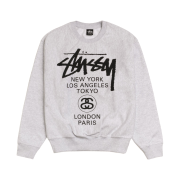 Stussy World Tour Crew Ash Heather 2025