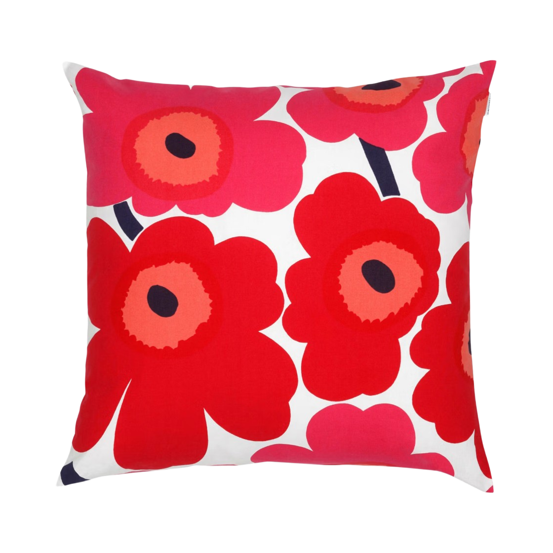 마리메꼬 피에니 우니꼬 쿠션 커버 화이트 레드(Marimekko Pieni Unikko Cushion Cover White Red)