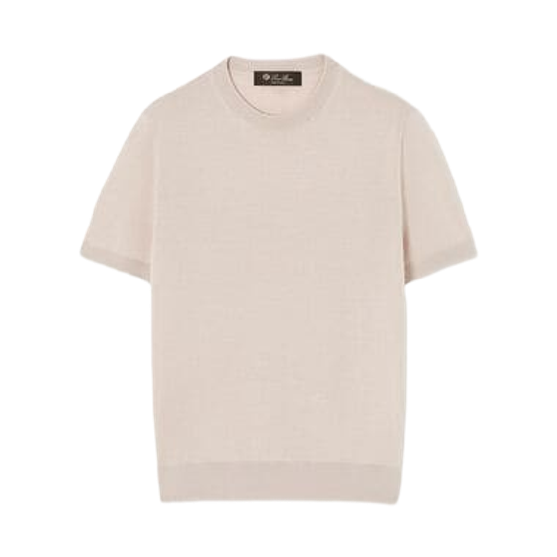 FAO9854-A0MY (W) Loro Piana Sottile Virgin Wool Cashmere Silk Crewneck Natural Gypsum