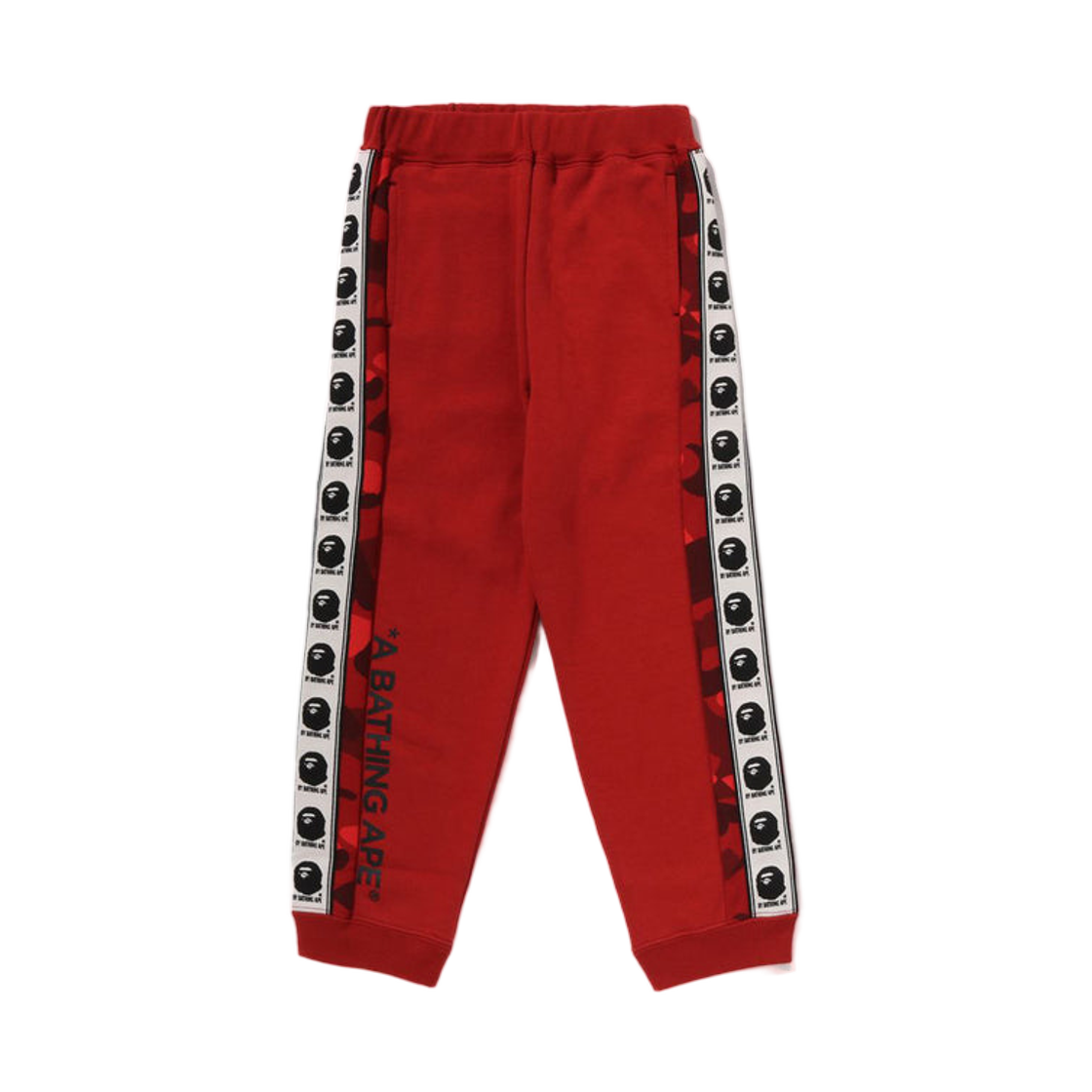 - (Kids) BAPE Color Camo Side Bape Tape Pants Red