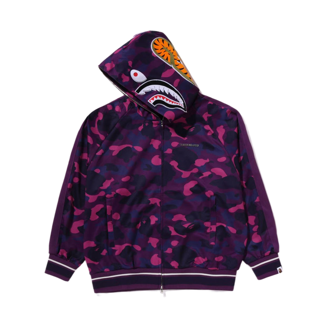 베이프 컬러 카모 샤크 릴렉스드 핏 후드 트랙 자켓 퍼플(BAPE Color Camo Shark Relaxed Fit Hoodie Track Jacket Purple) - 2