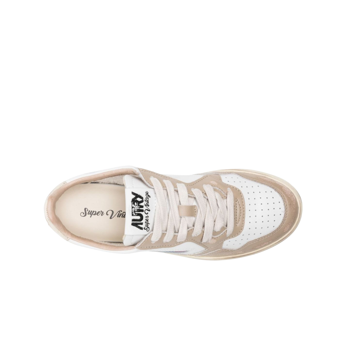 (W) 오트리 슈퍼 빈티지 메달리스트 로우 레더 스니커즈 화이트((W) Autry Super Vintage Medalist Low Leather Sneakers White) - 2