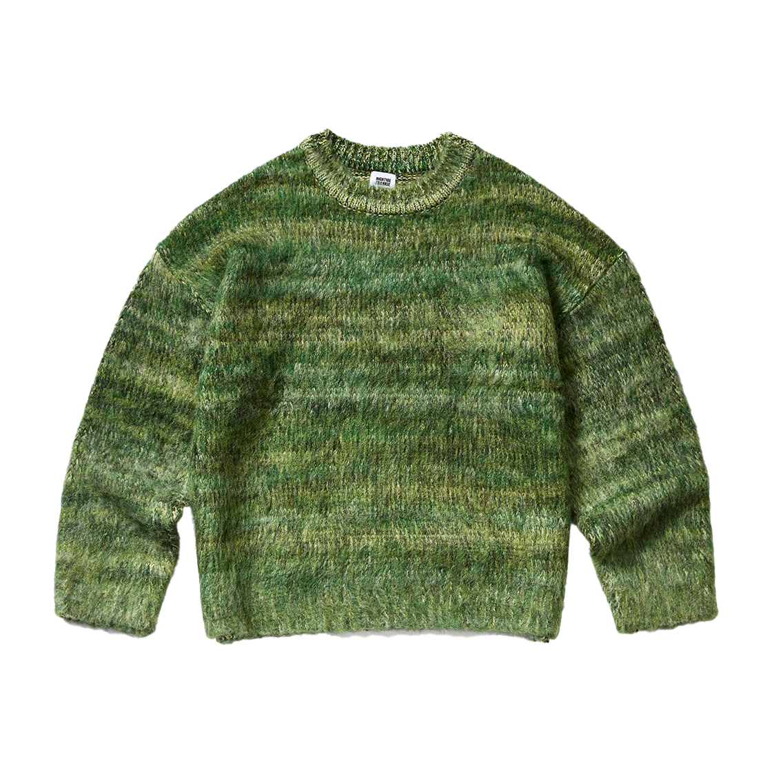 HF25CKN004GN HIGHTIDE FRANKIE Brushed Multi Gradient Crew Knit Green
