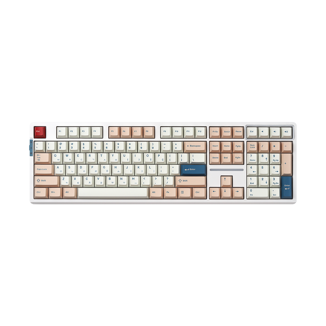 씽크웨이 토체프 101 108키 기계식 유무선 키보드 소이밀크 위스테리아 드림축(ThinkWay TAUCHE.F 101 Keyboard Soy Milk Wisteria Dream)