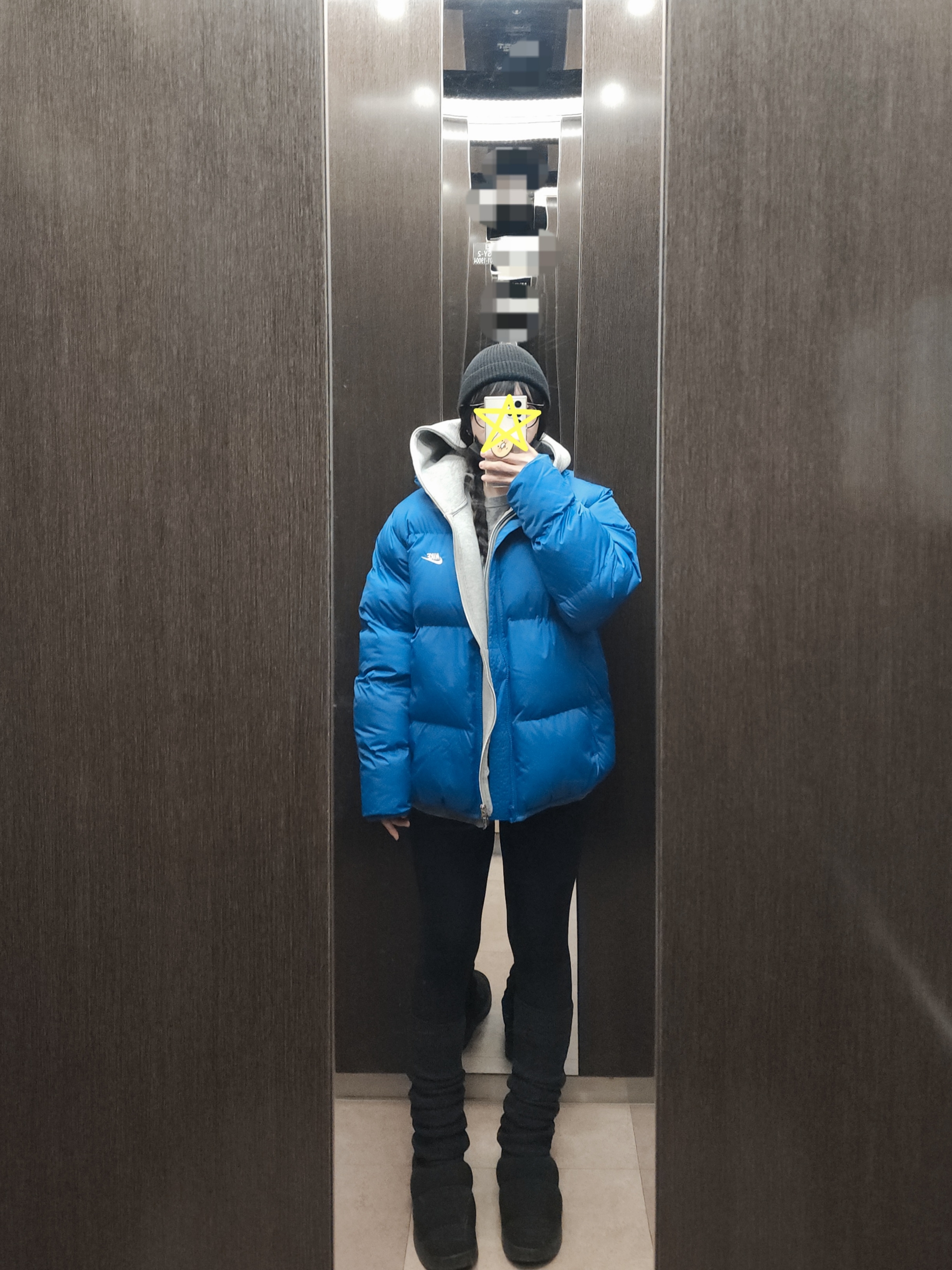 Nike NSW Puffer Jacket Game Royal White - Asia, Adidas Puffylette Core Black Pulse Amber 착용 스타일