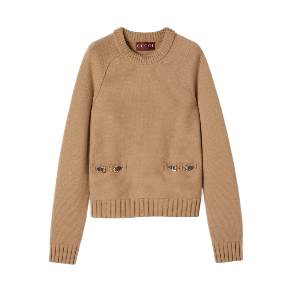 (W) 구찌 홀스빗 울 캐시미어 탑 카멜((W) Gucci Horsebit Wool Cashmere Top Camel)
