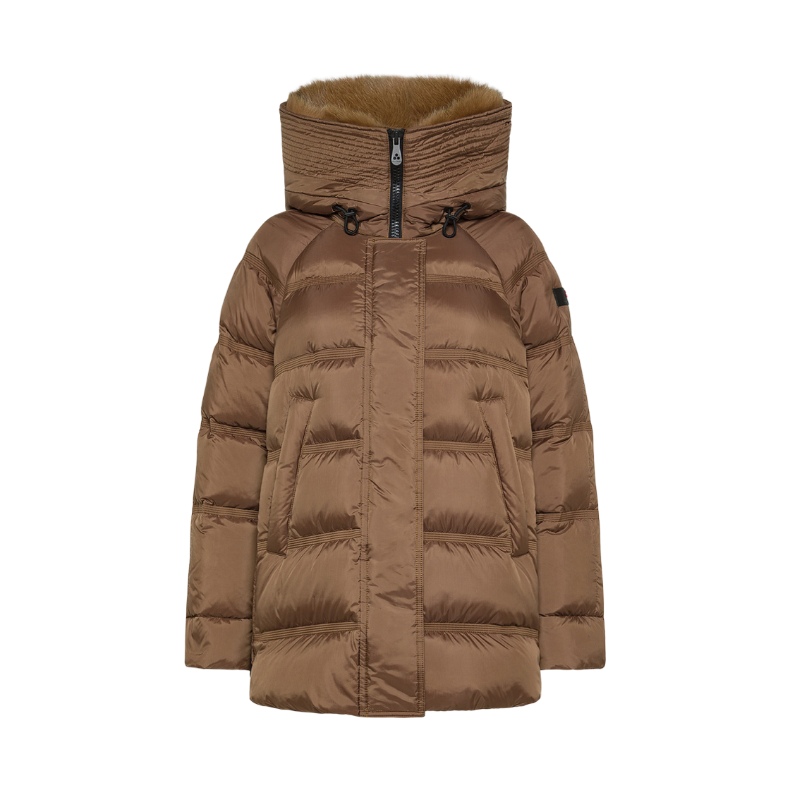 (W) 페트레이 타칸 후드 퍼 다운 자켓 헤이즐넛((W) Peuterey Takan Hood Fur Down Jacket Hazelnut)