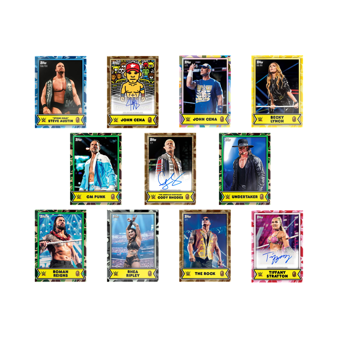 - BAPE x WWE Blind Box Trading Cards Multi Sealed Case (5 Blind Boxes)