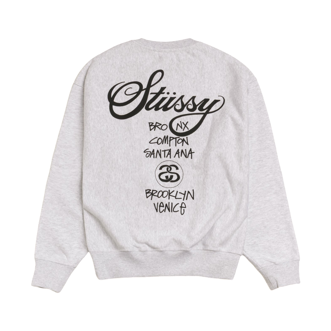 스투시 월드투어 크루넥 애쉬 헤더 2025(Stussy World Tour Crew Ash Heather 2025) - 2