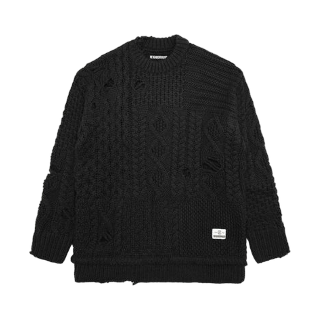 - Neighborhood x Clot Patchwork Savage Sweater Black