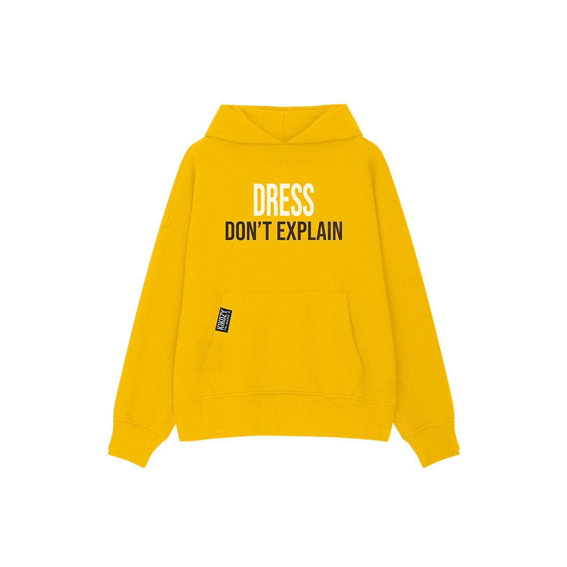 S35588 Kikozy Dont Explain Visual Hoodie Yellow
