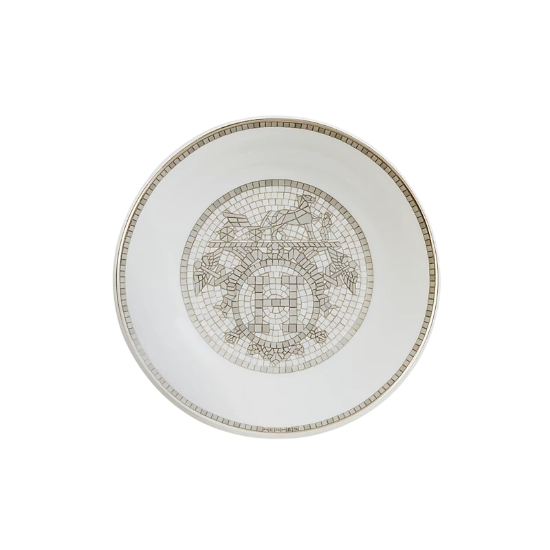 P035086P Hermes Mosaique Au 24 Platinum Sauce Dish (Set of 2)