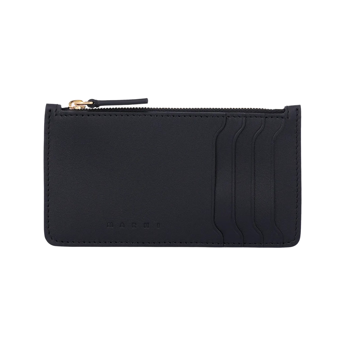 PFMO0111U0-P6948-00N99 Marni Leather Zip Card Holder Black