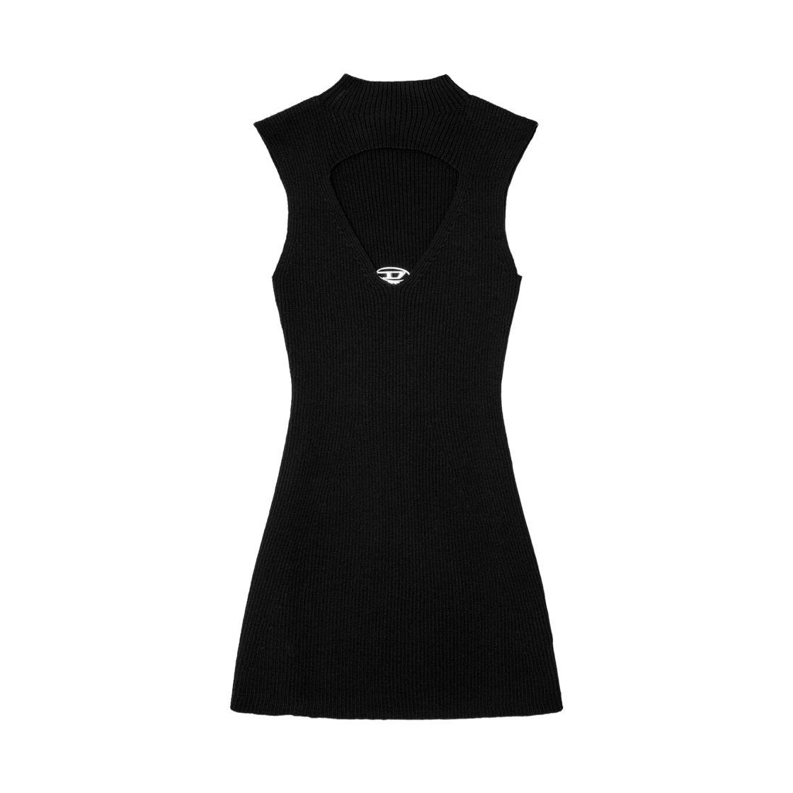 A196670PLBF-9XX (W) Diesel M-Oloni-Short Mini Wool Dress Black