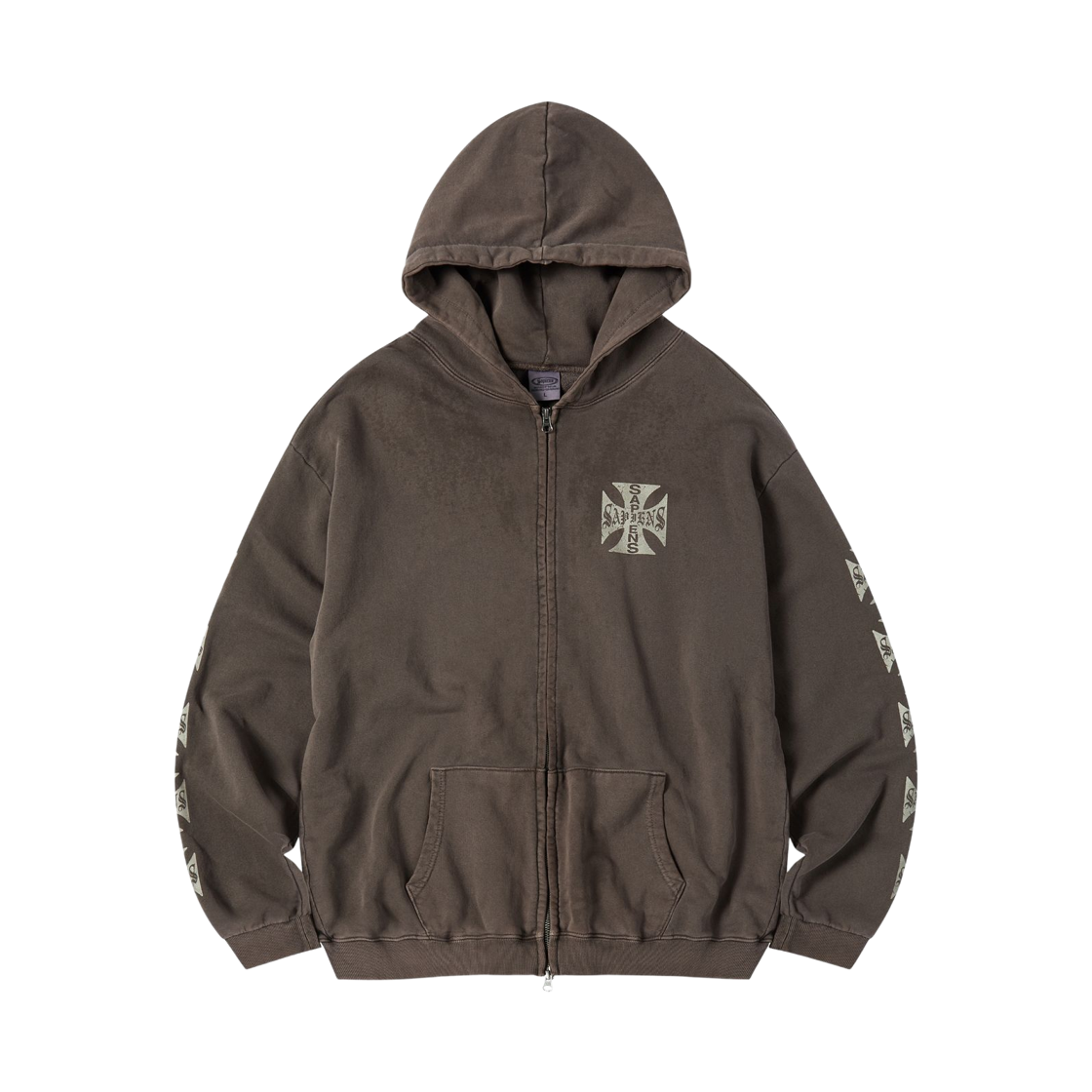 SA25JK010 Sapiens Neo Sapiens Hood Zip-Up Brown
