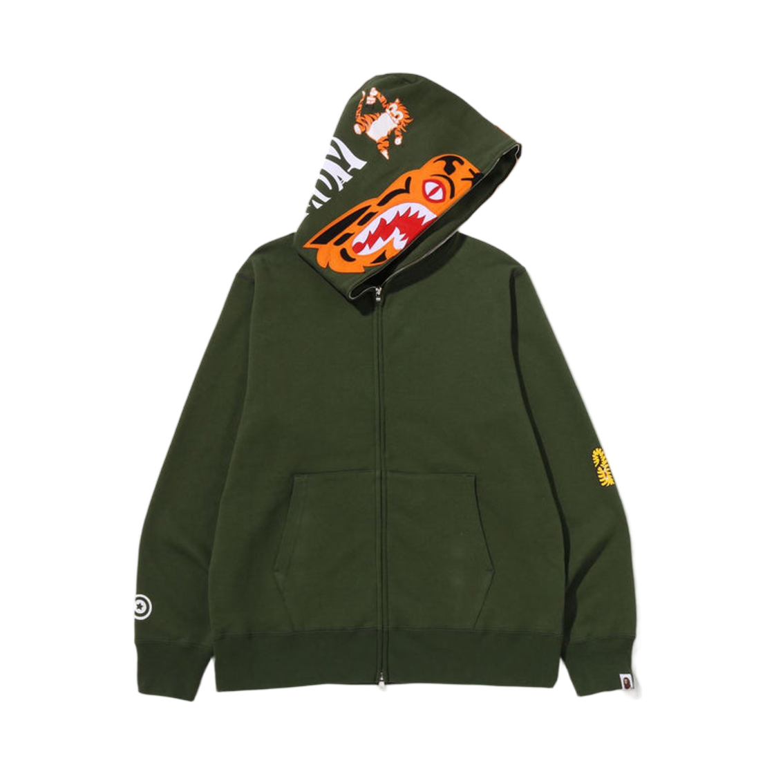 베이프 타이거 풀 집 후드 올리브드랩(BAPE Tiger Full Zip Hoodie Olivedrab) - 2