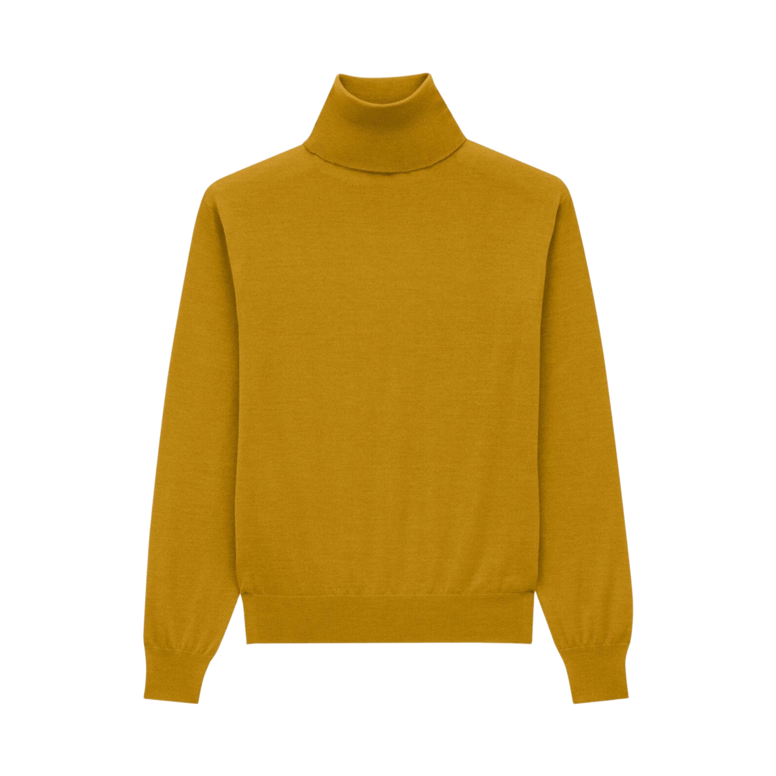 847061-YALL2-7665 Saint Laurent Cashmere Turtleneck Sweater Yellow