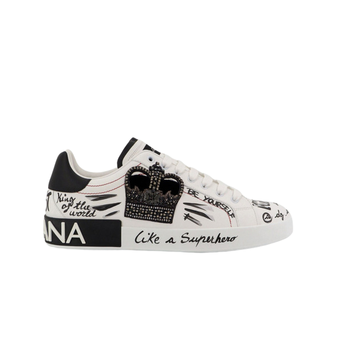 CS1760A9AG189697 Dolce & Gabbana Portofino Leather Sneakers White