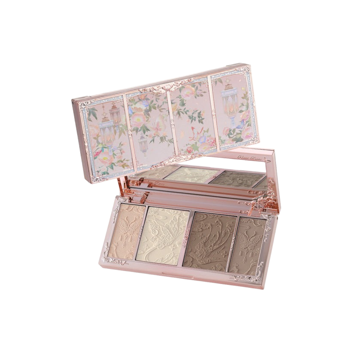 - Flower Knows Butterfly Cloud Collar Embossed Highlight & Contour Palette 02 Tawny Tea