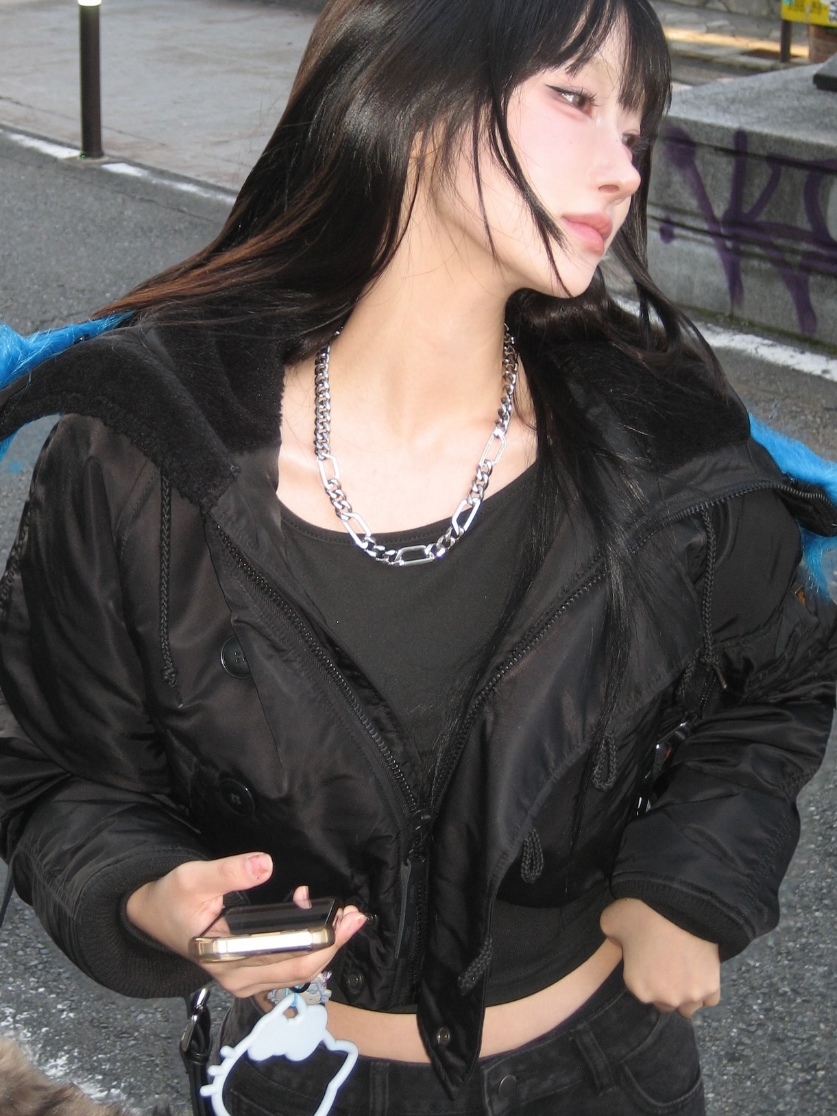 Diesel Dx1626040 Stainless Steel Chain Necklace Silver 착용 스타일