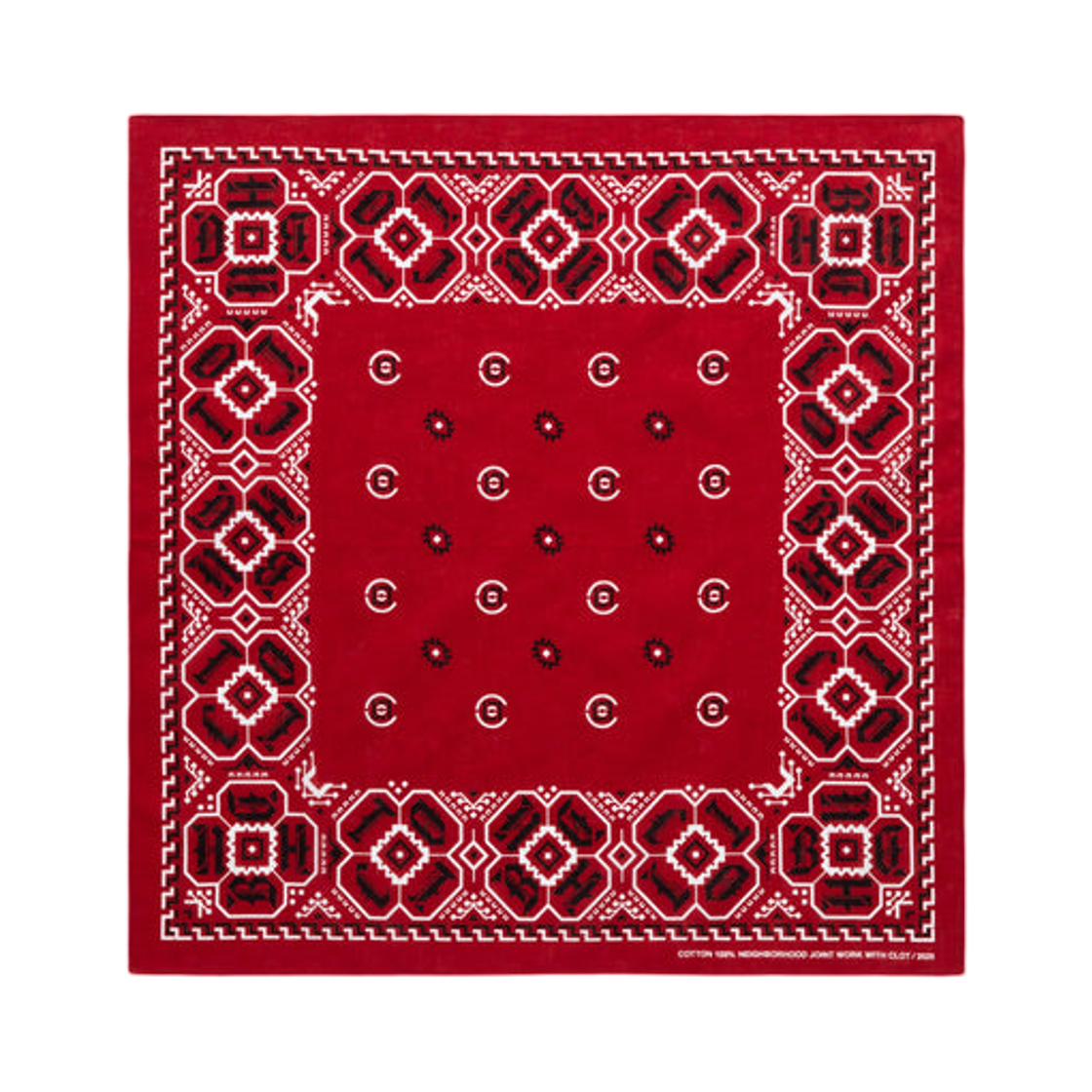 네이버후드 x 클랏 반다나 레드(Neighborhood x Clot Bandana Red)