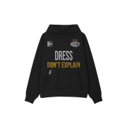 Kikozy Don't Explain Uniform Hoodie Black