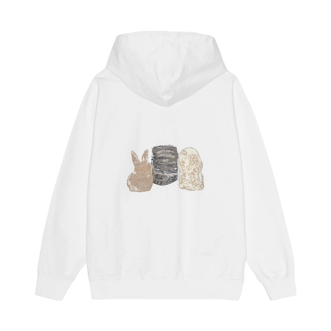 (W) 가니 애니멀 프린트 후드 브라이트 화이트((W) Ganni Animal Print Hoodie Bright White) - 2