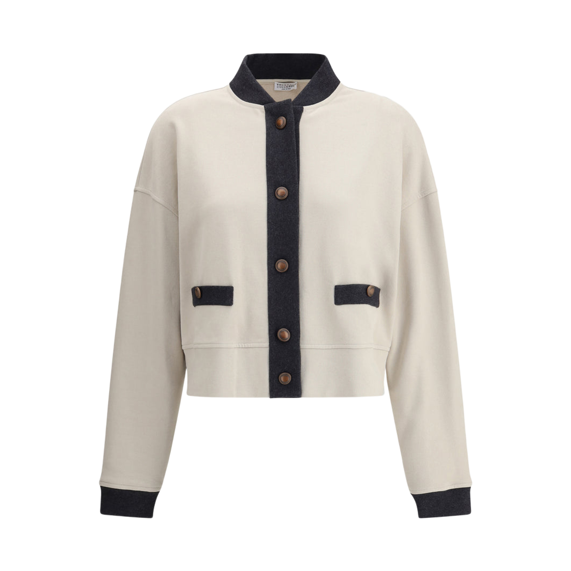 MN05NSO106-CRY36 (W) Brunello Cucinelli Plush Cardigan Cool Beige