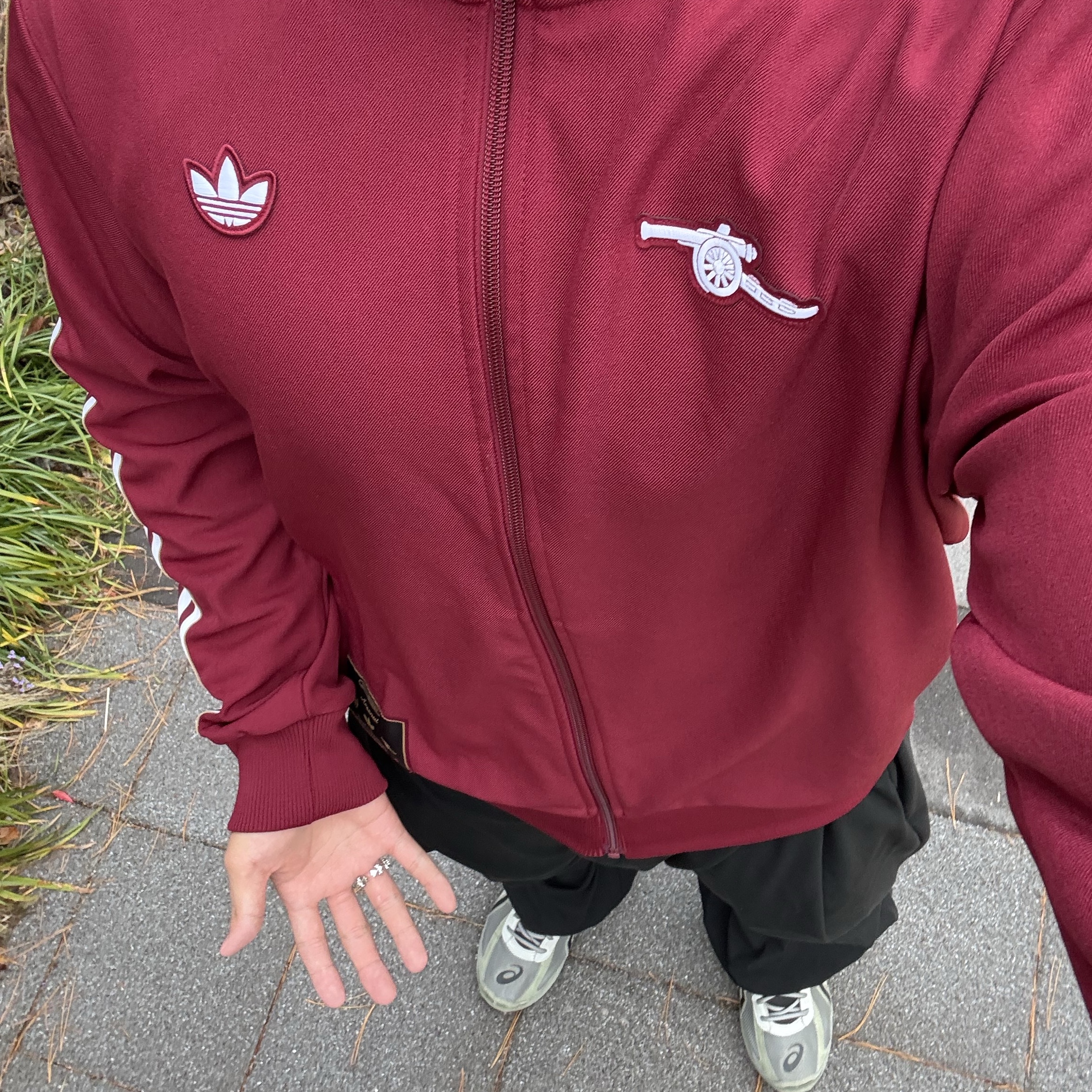 Adidas Arsenal Terrace Icon Track Top Team Coll Burgundy 2 - KR Sizing 착용 스타일 - 2