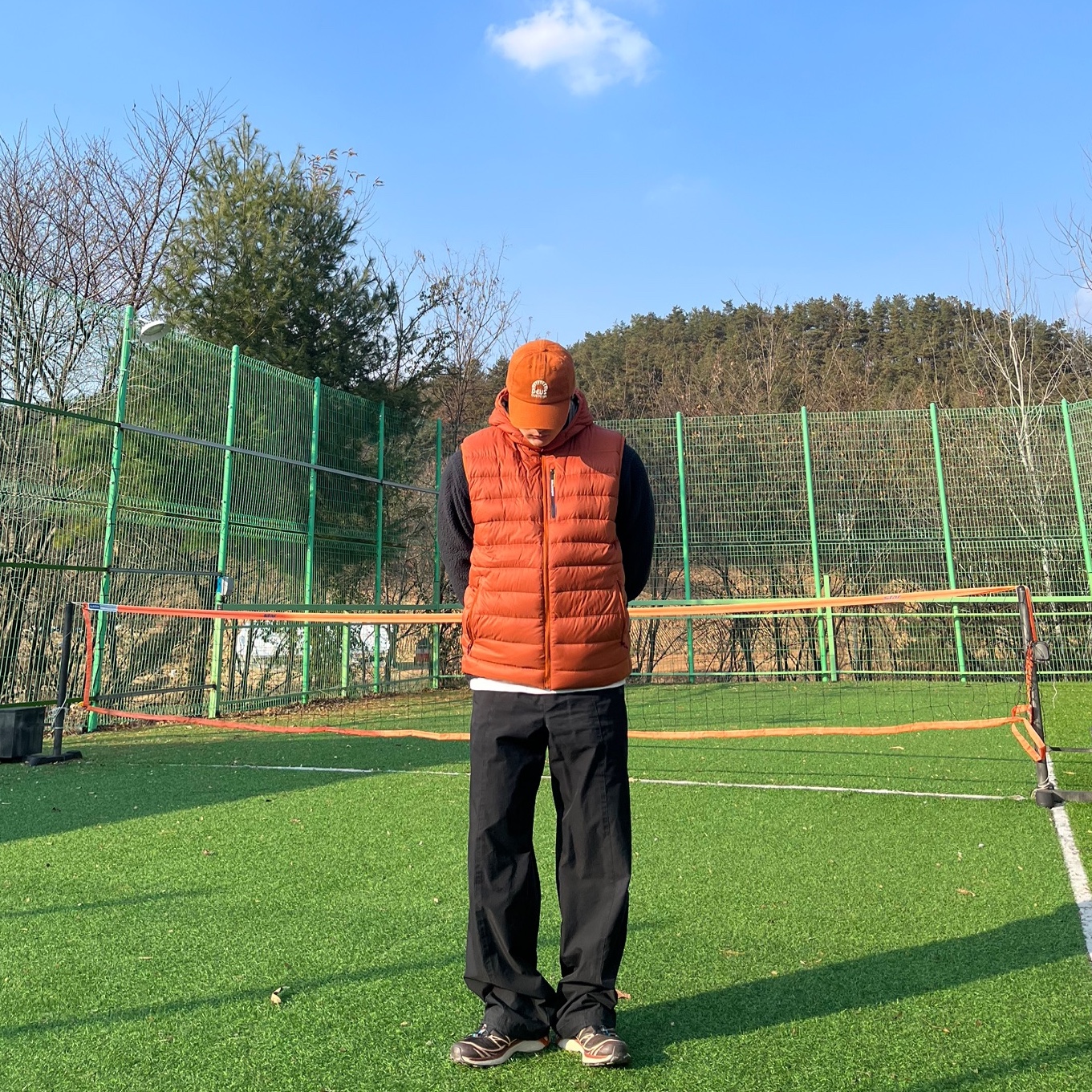 Salomon X-Fuse Down Vest Autumn, Deus Ex Machina Melodies Dad Cap Brown 착용 스타일 - 2