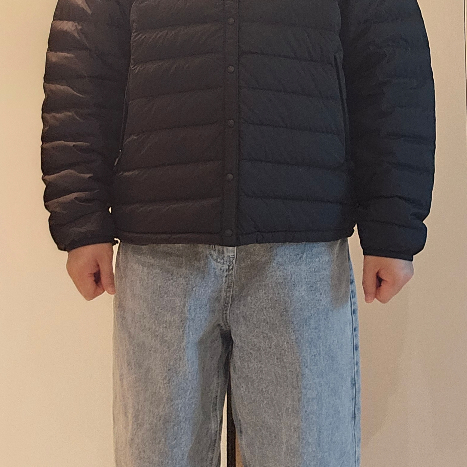 Danton Inner Down Crewneck Jacket Black 착용 스타일