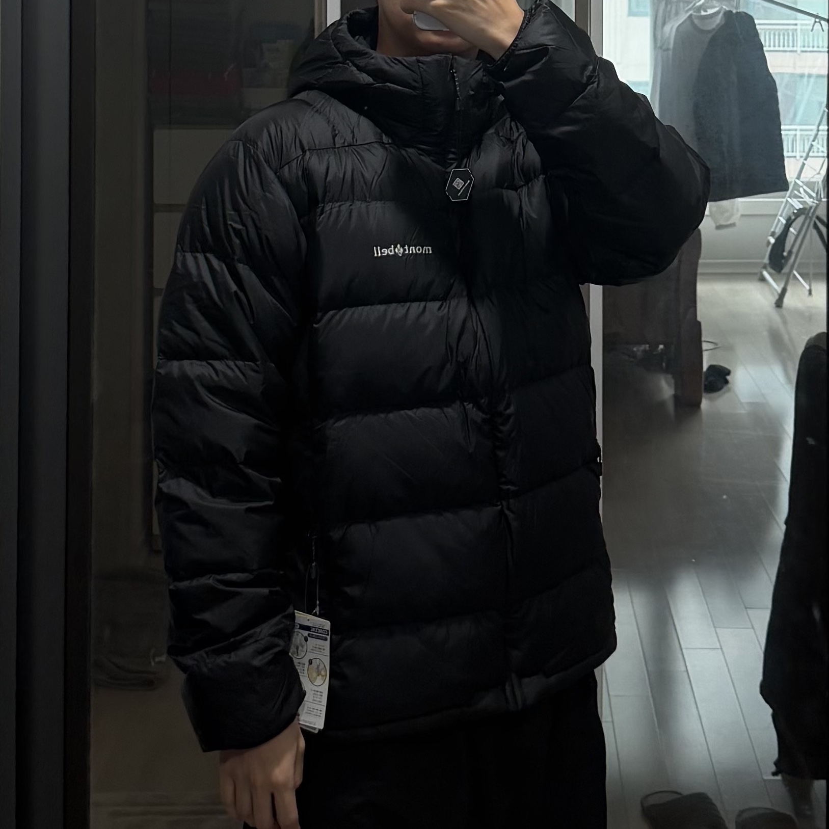 Montbell Superior Down Parka Black, Montbell Light Alpine Down Parka Black 착용 스타일 - 4