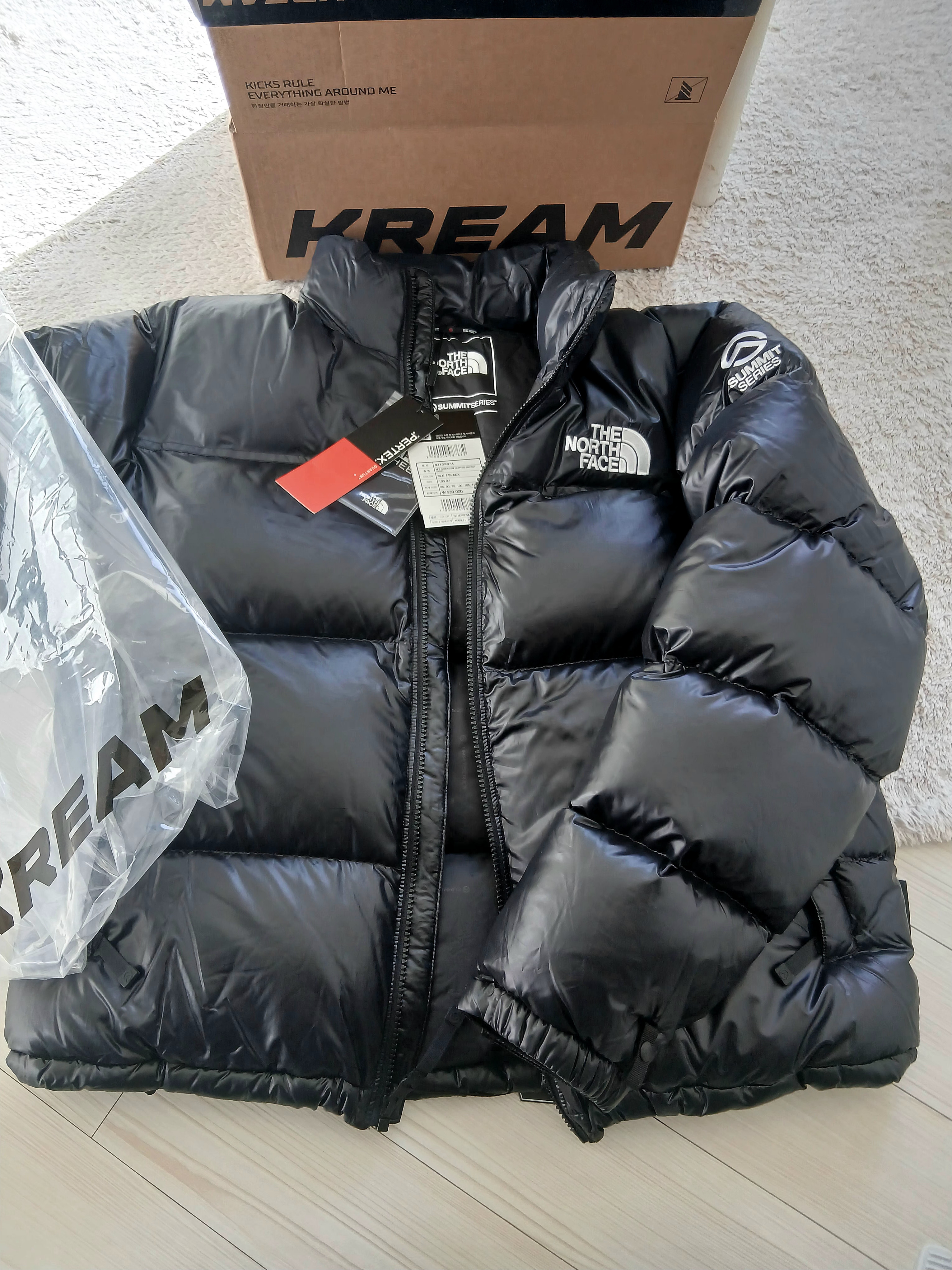 The North Face Quantum Nuptse RDS Jacket Black 착용 스타일 - 1