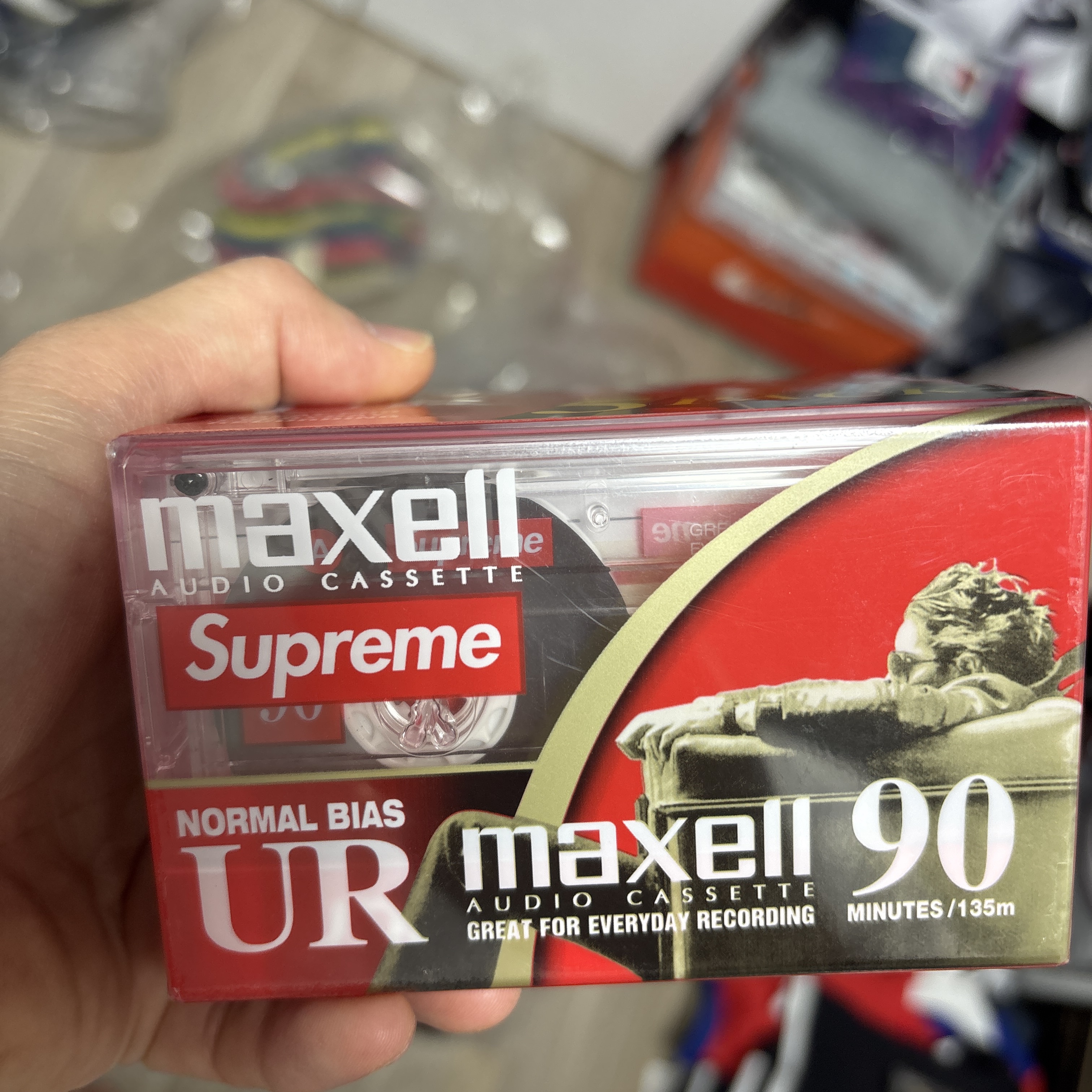 Supreme x Maxell Cassette Tapes Clear (Pack of 5) - 23FW 착용 스타일