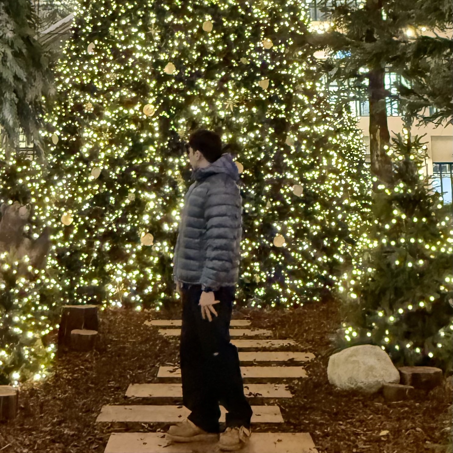 Musinsa Standard Tanker Light Vent Padding Jacket Dusty Blue, Dickies Loose Fit Double Knee Work Pants Black 착용 스타일 - 2