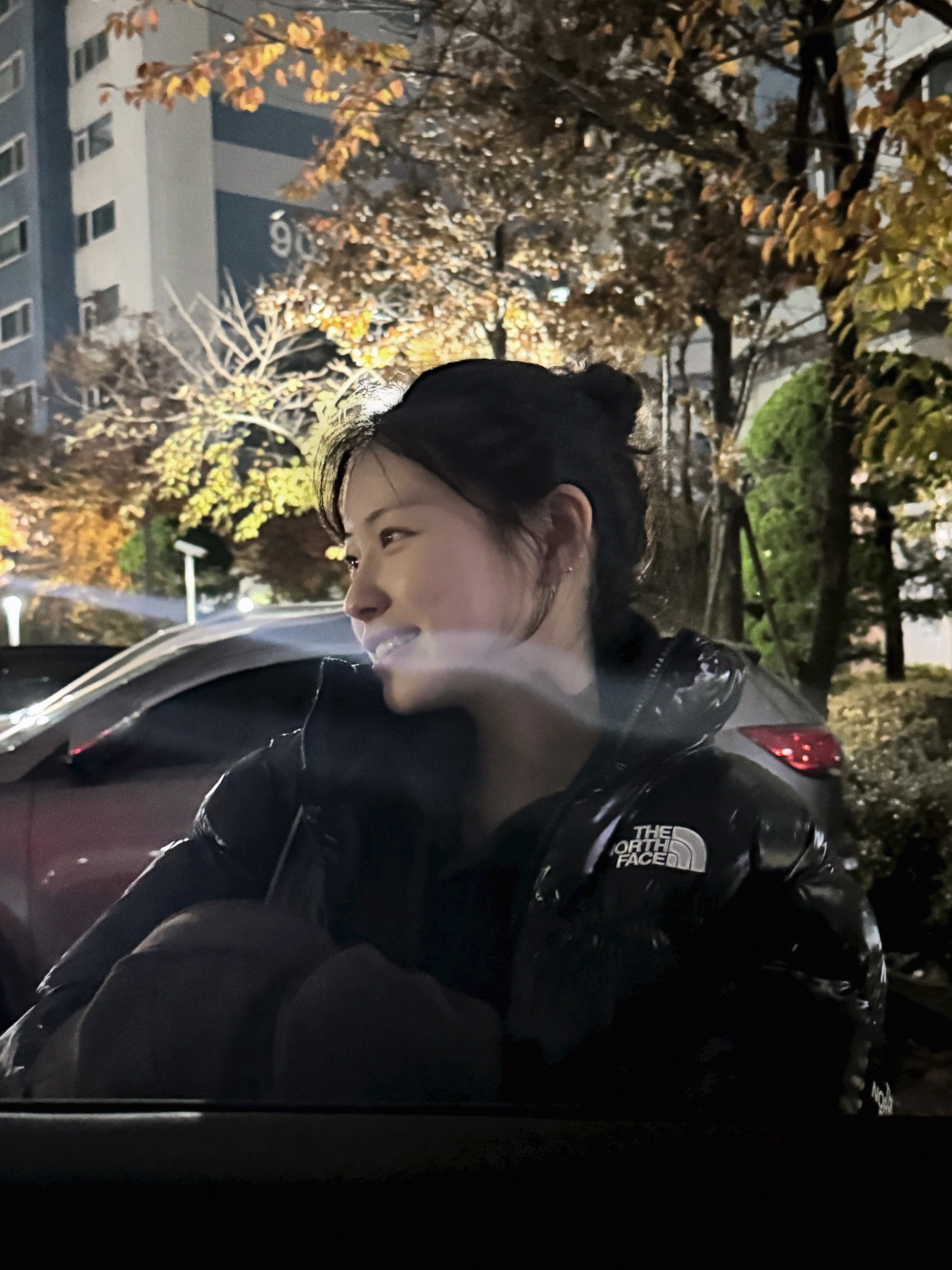 (W) The North Face Ella Down Jacket RDS Black - 25FW 착용 스타일