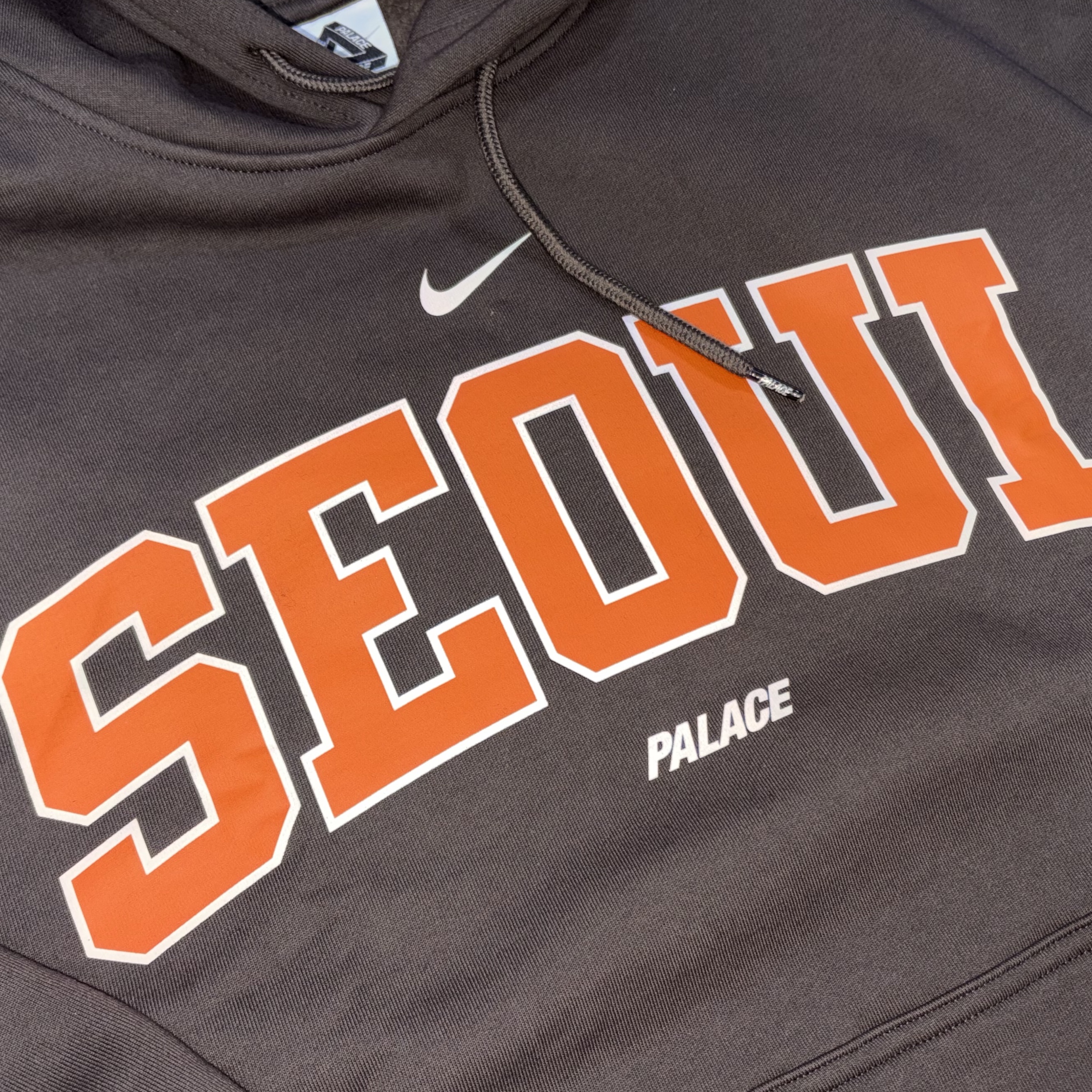 Palace x Nike Shop Hood Hongdae Brown - 25FW 착용 스타일 - 2